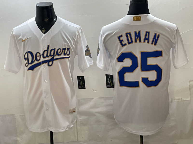 Men 2026 Los Angeles Dodgers #25 Edman white Game Nike MLB Jersey 0401003